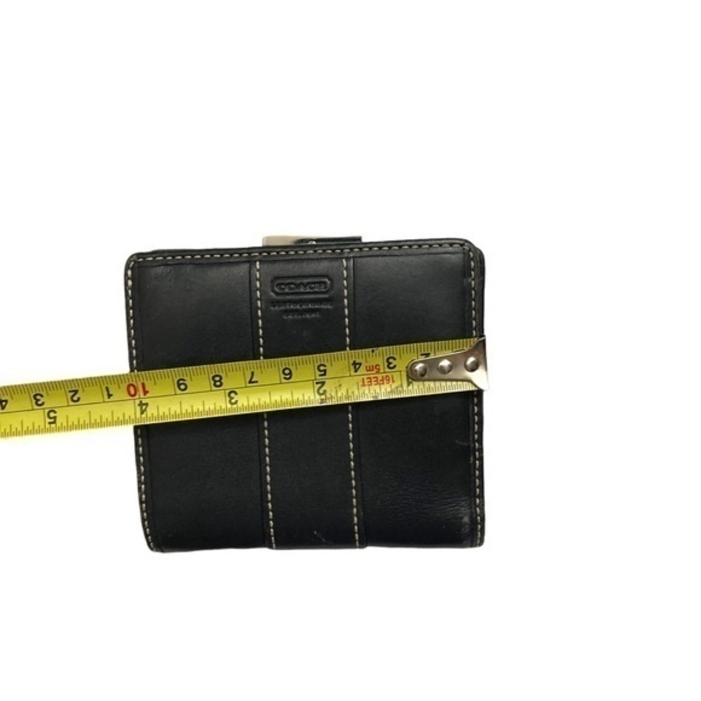 Coach vintage y2k small black leather wallet - Picture 3 of 10